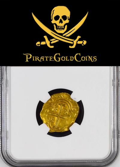 Colombia  2 Escudos  1665  "Partially Dated!"  NGC 64 9
