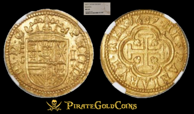 Spain  1 Escudo 1607 "Finest of 5 Known!"  NGC 65 11