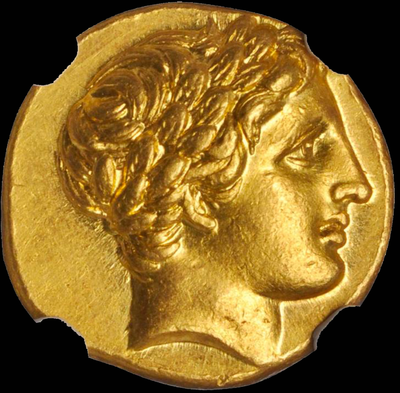 Kingdom of Macedon "Philip II" 359-336 BC  NGC MS 5x3 Ancient Gold Coin 2