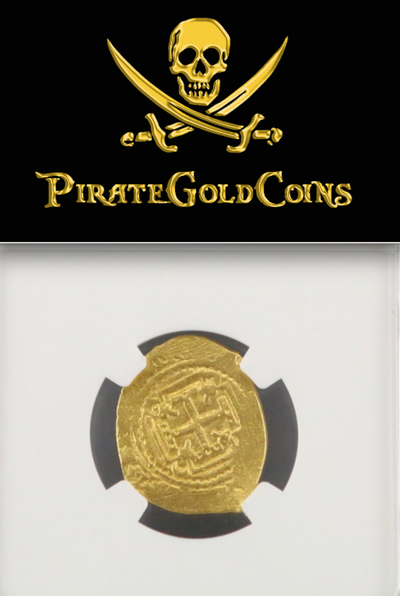 Mexico 2 Escudos 1679-98 "Jeweled Cross" NGC 58 Pirate Gold Coins Treasure 5