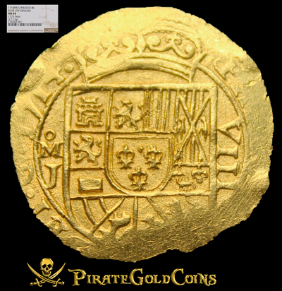 Mexico 8 Escudos 1714 "1715 Plate Fleet Shipwreck" NGC 64 Pirate Gold Coins 2