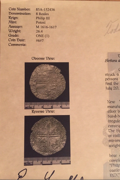 Atocha Mel Fisher 1617 8 Reales Grade 1 Pendant Shipwreck Treasure 7