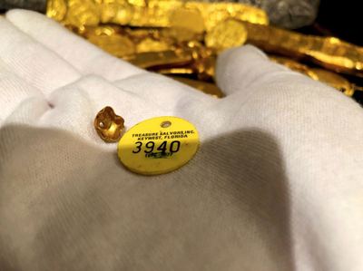 Atocha 1622 Gold Bead Artifact with Mel Fisher Treasure Salvors COA 5