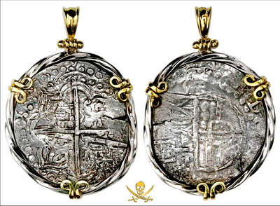 Bolivia 8 Reales Pirate Gold Coins Jewelry Treasures 6