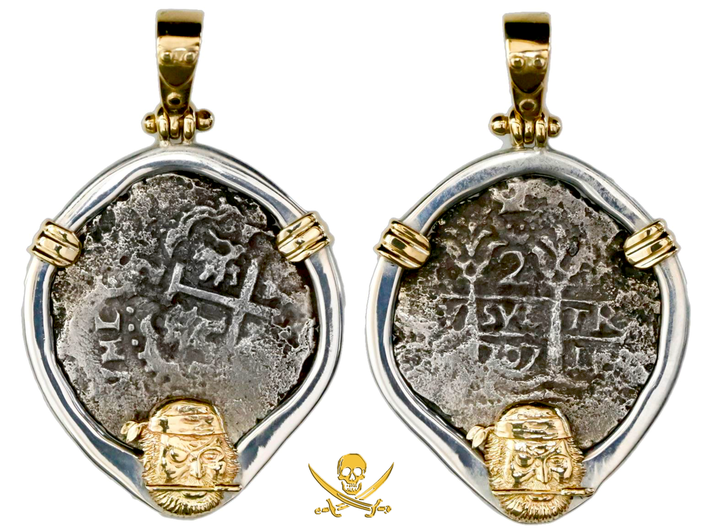 Peru 2 Reales 1707 "Princess Louisa 1743 Shipwreck" Pirate Gold Coins