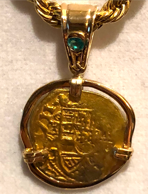 Mexico 1 Escudo 1711 Pirate Gold Coins Jewelry