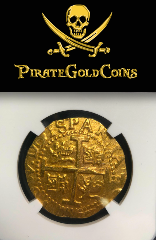 Peru 8 Escudos 1708 "Finest Known- 1715 Plate Fleet Shipwreck" NGC 63