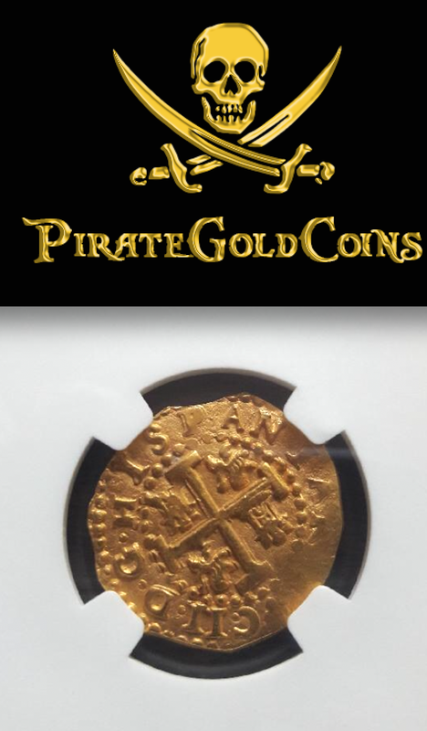 Peru 2 Escudos 1698 "1715 Plate Fleet Shipwreck" NGC 64