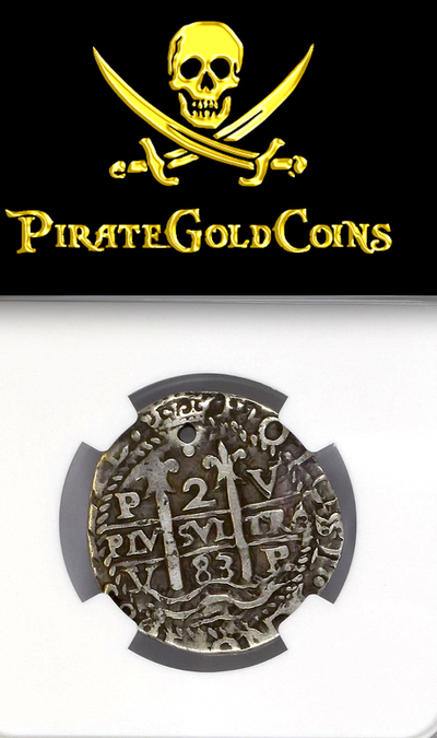 Bolivia 2 Reales 1683 "Royal Coinage" NGC VF Pirate Gold Coins 7