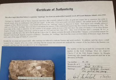 Tumbaga Bar 5lbs Melted Relics from Stolen Treasures of Montezuma 6