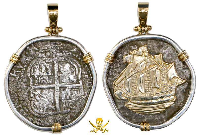 Bolivia 8 Reales 1654 "El Capitana Shipwreck" Pirate Gold Coins Jewelry 7