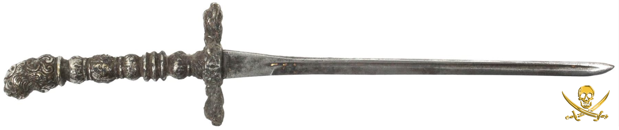 Italian Stiletto Knife Lion Head Pommel 16-1700's Antique Weaponry