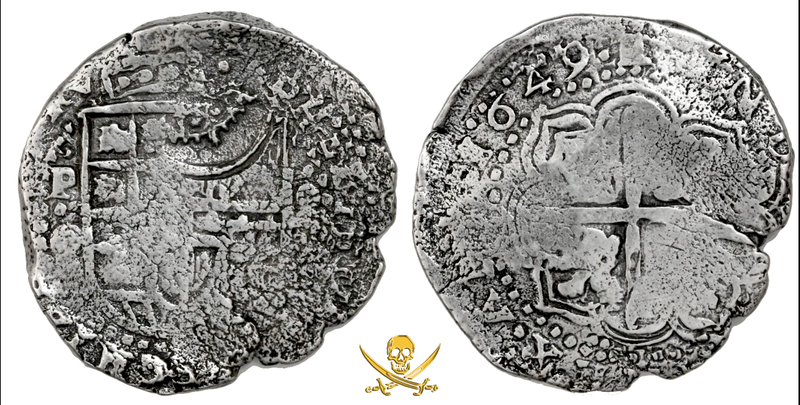 Bolivia 8 Reales 1649 Dated from El Capitana Shipwreck 1654 2