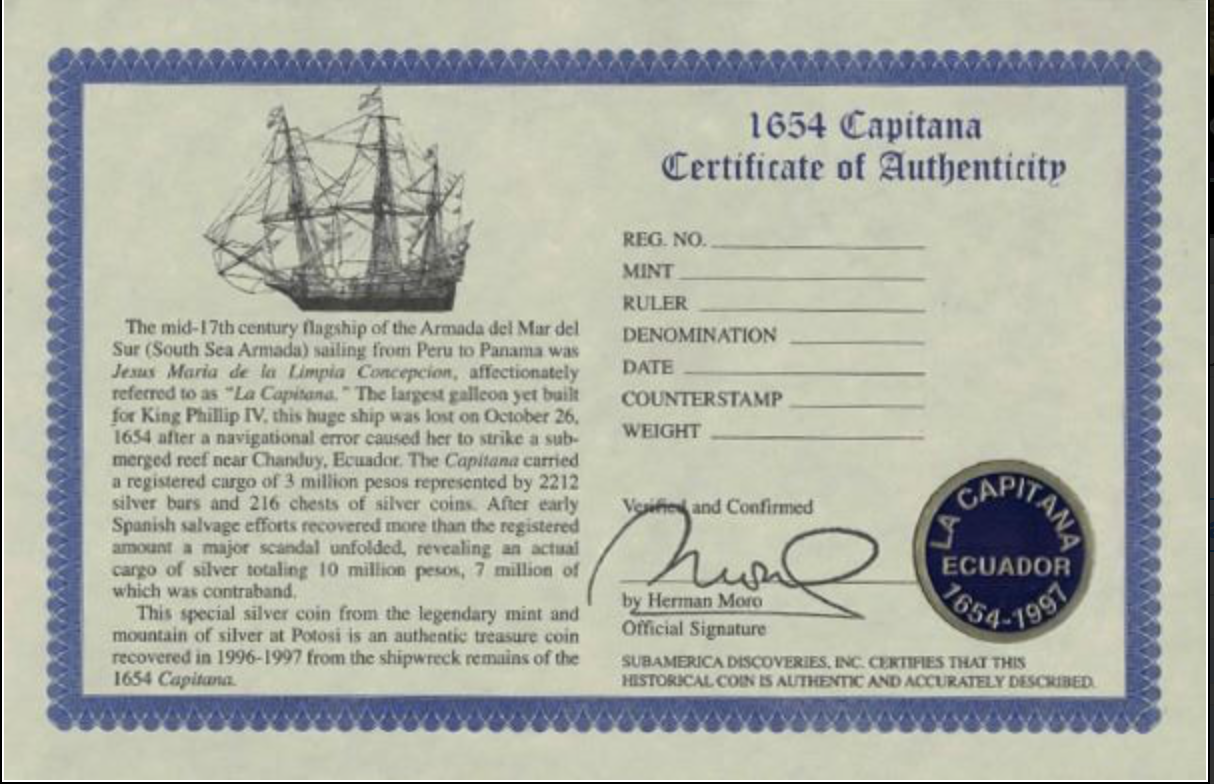 Bolivia 8 Reales 1650-51 "El Capitana 1654 Shipwreck" RAW 6