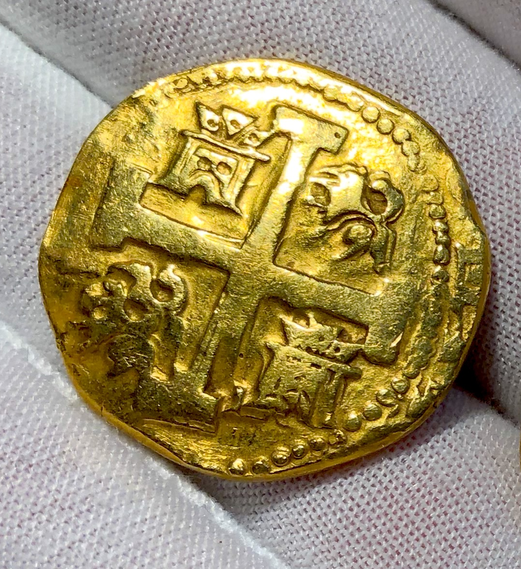 Peru 8 Escudos 1741 "Brute" RAW Pirate Gold Coins Possible Pendant Piece 5