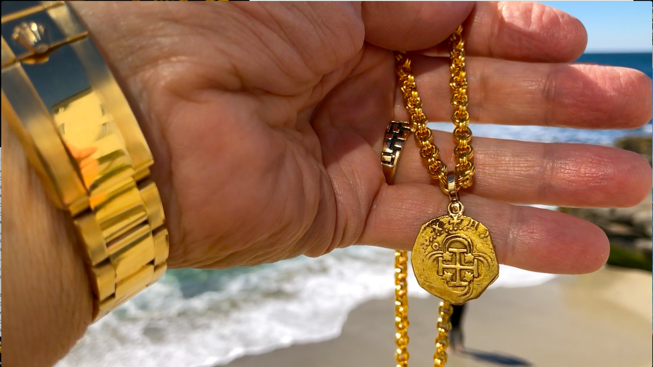 Spain 2 Escudos 1556-98 "Full Cross" Pendant Jewelry Treasures 4