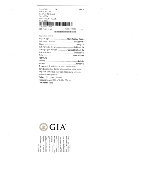 Tanzanite Ring 9cts GIA Certified & Appraisal 6