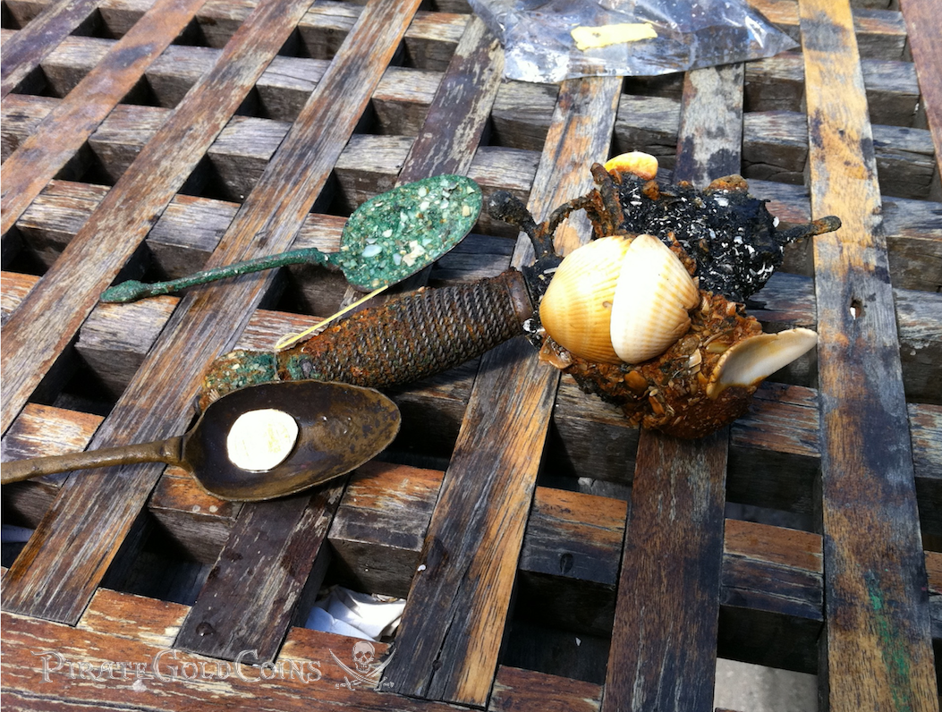 1715 Fleet Shipwreck Silver Sword Handle Queen's Jewels 3