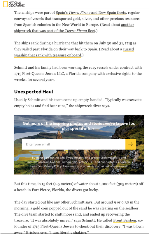 Olive Blossom Chain 14.5" TriCentennial 1715 Fleet Shipwreck Find 4