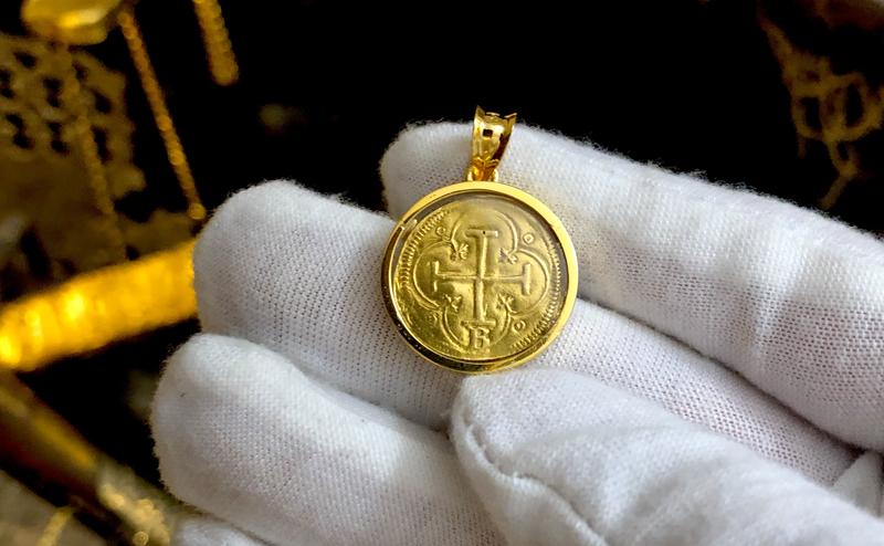 Spain 1 Escudo 1516-56 "B- Burgos Mint! RARE!" Treasure Pendant 2