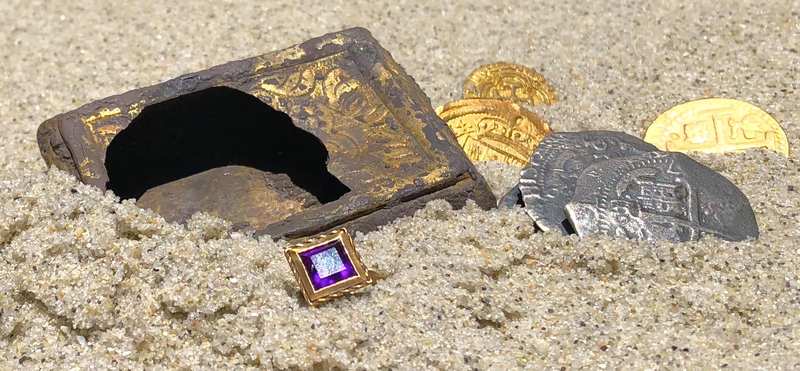 Pirate Gold Coins Treasures of the Earth - Amethyst Ring