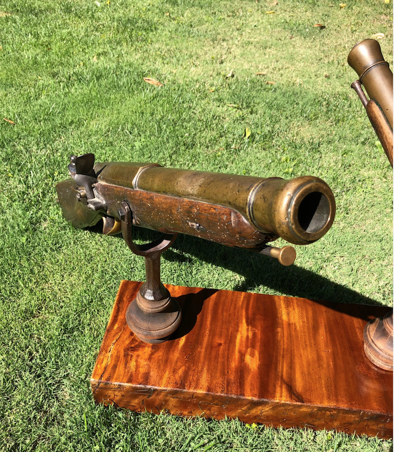 Only Pair French Naval Flintlock Swivel CANNONS in the World 6