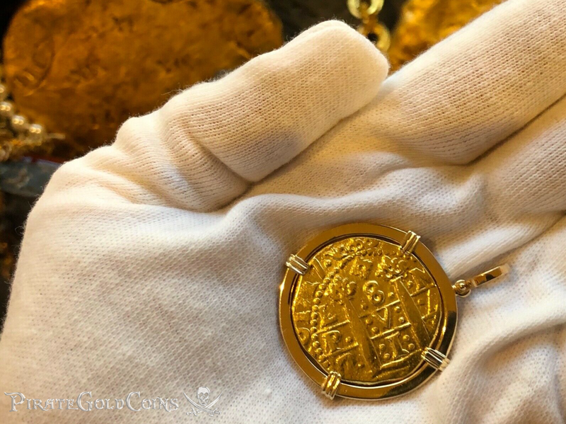 Peru 8 Escudos 1717 "Blood Tears Variety" Pendant Treasure Jewelry 6