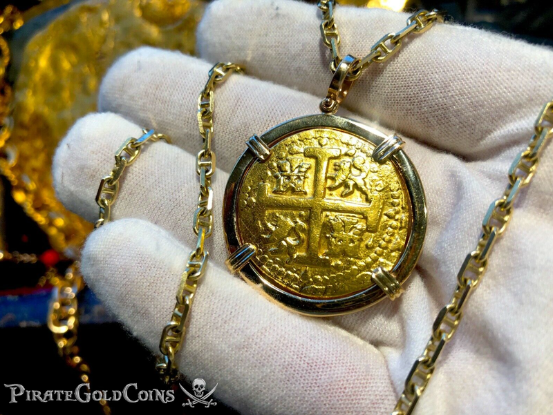 Peru 8 Escudos 1717 "Blood Tears Variety" Pendant Treasure Jewelry 5