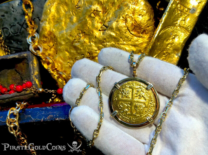 Peru 8 Escudos 1717 "Blood Tears Variety" Pendant Treasure Jewelry 11