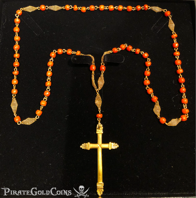 Gold and Coral Rosary from the 1715 Fleet Shipwreck 8