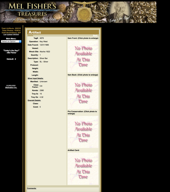 Atocha 1622 Shipwreck Silver Bar Ingot 15+ lbs! 10