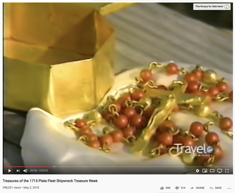 Gold and Coral Rosary from the 1715 Fleet Shipwreck 29