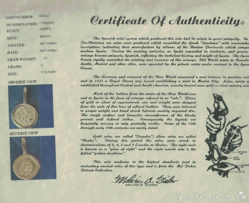 Mexico 1 Escudo 1711-13 "1715 Fleet Shipwreck" Necklace 4