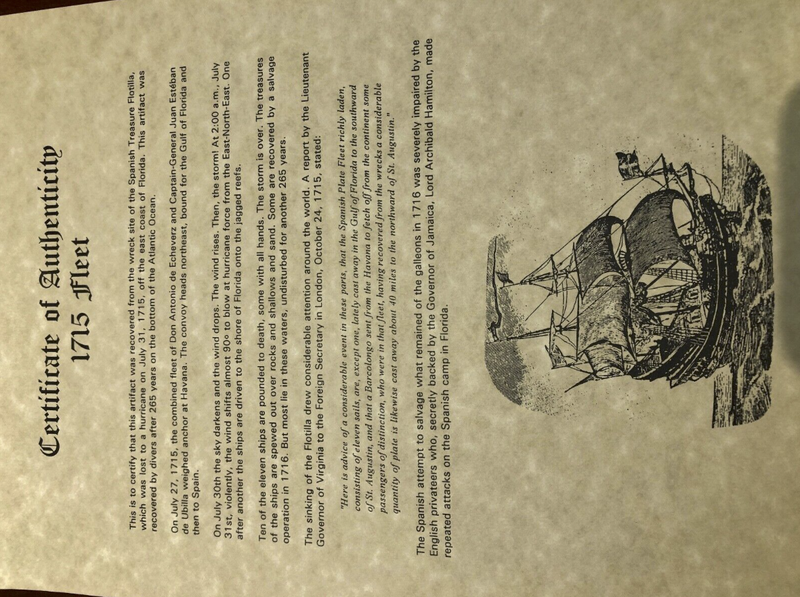 Mexico 8 Reales "Partially Dated!"  from the Fleet Shipwreck! 3