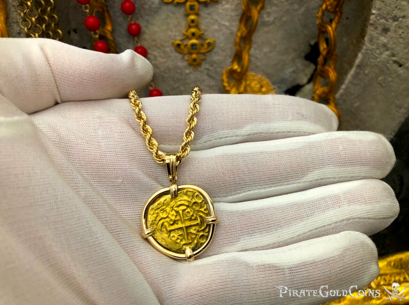 Colombia 2 Escudos 1701 "from 1715 Fleet Shipwreck" Pendant Jewelry 5