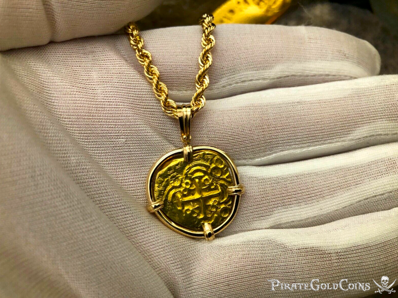 Colombia 2 Escudos 1701 "from 1715 Fleet Shipwreck" Pendant Jewelry 7