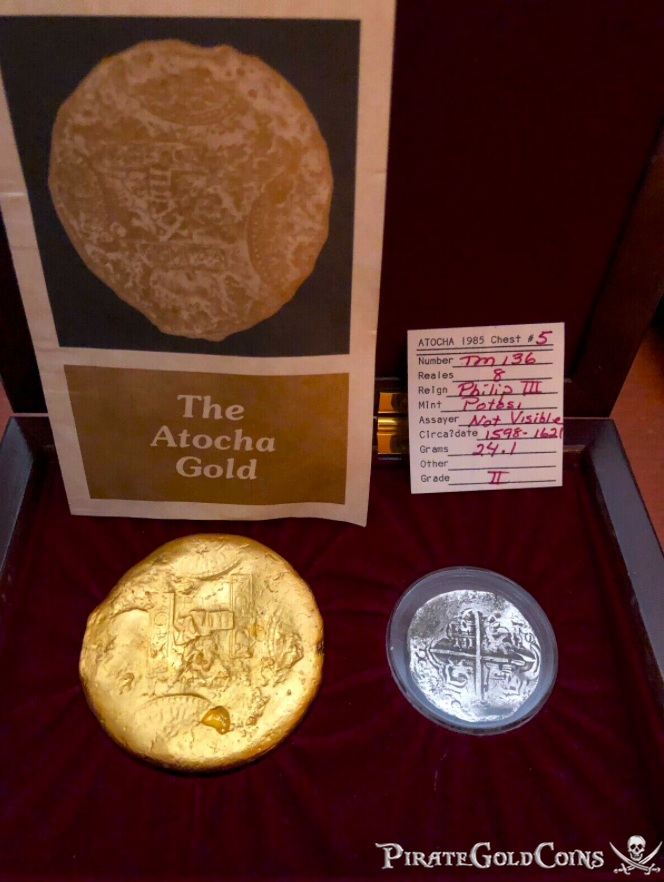 Atocha 1622 Gold Disk and 8 Reales Box Set