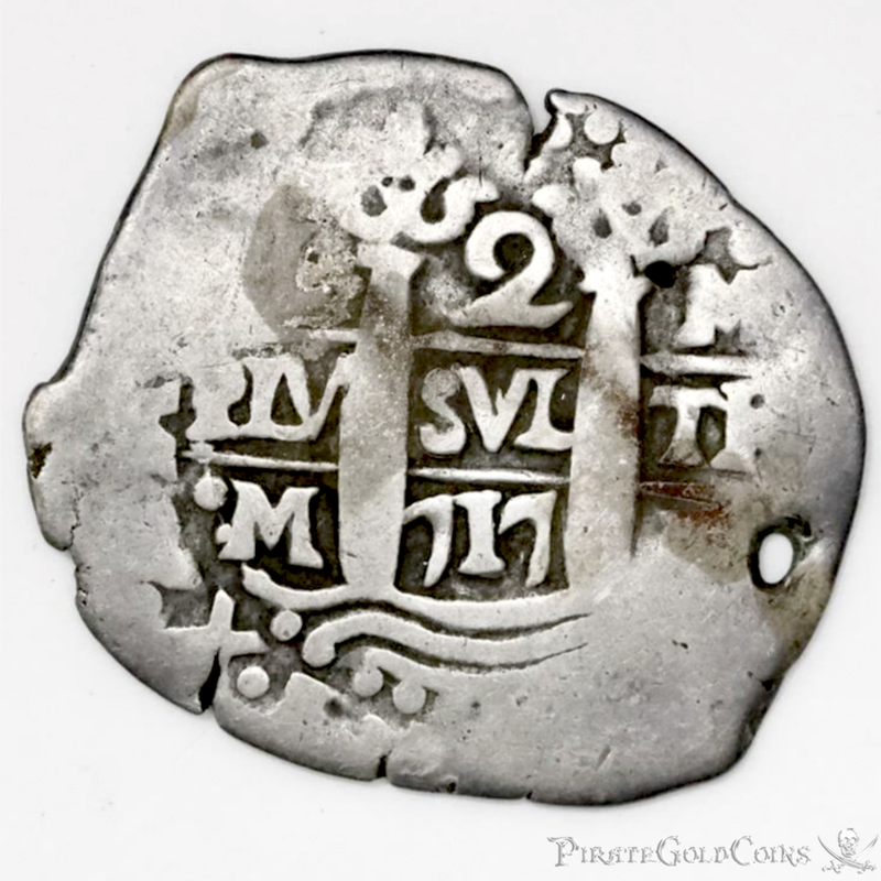 Peru 2 Reales 1717 "Dated" Pendant 2