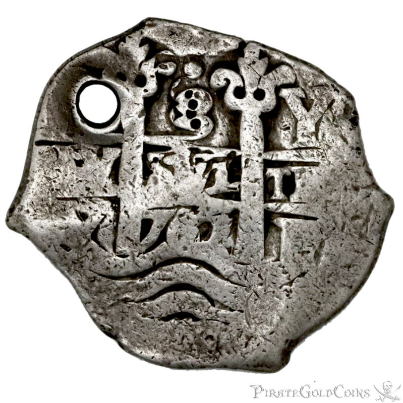 Bolivia 8 Reales 1707 "Double Date" to be Jewelry 3