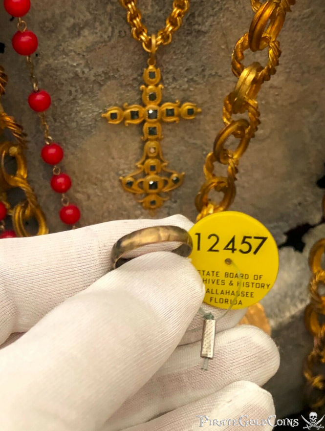 1715 Fleet Shipwreck Ring with COA and State's Archival Tag