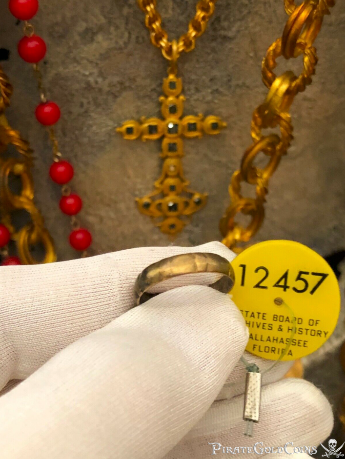 1715 Fleet Shipwreck Ring with COA and State's Archival Tag 3