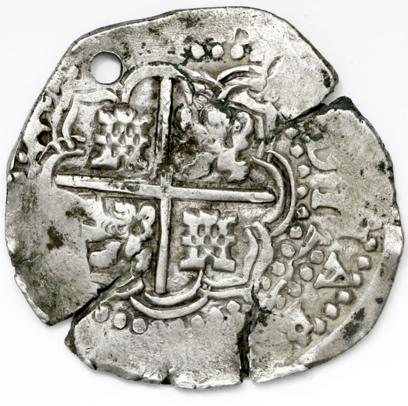 Bolivia 8 Reales 1640's "Philip IV" with Hole for Jewelry 2