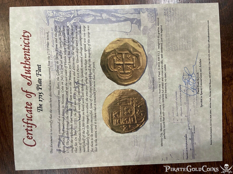 Mexico 2 Escudos 1714 "1715 Fleet Shipwreck" ICG 63 11
