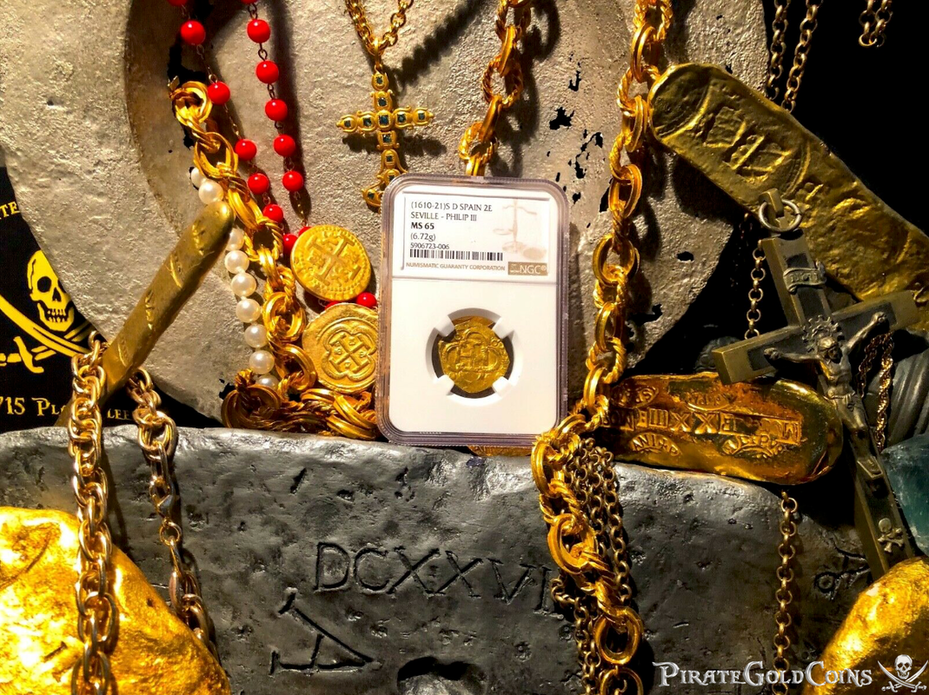 Spain 2 Escudos 1615 "Partially Dated" NGC 65