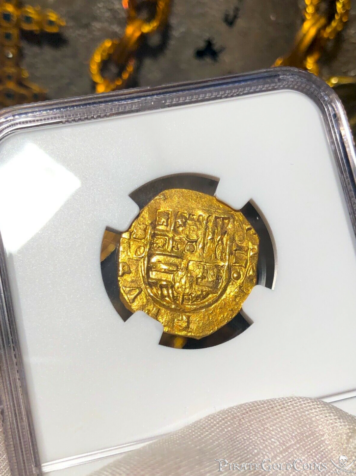 Spain 2 Escudos 1615 "Partially Dated" NGC 65 3