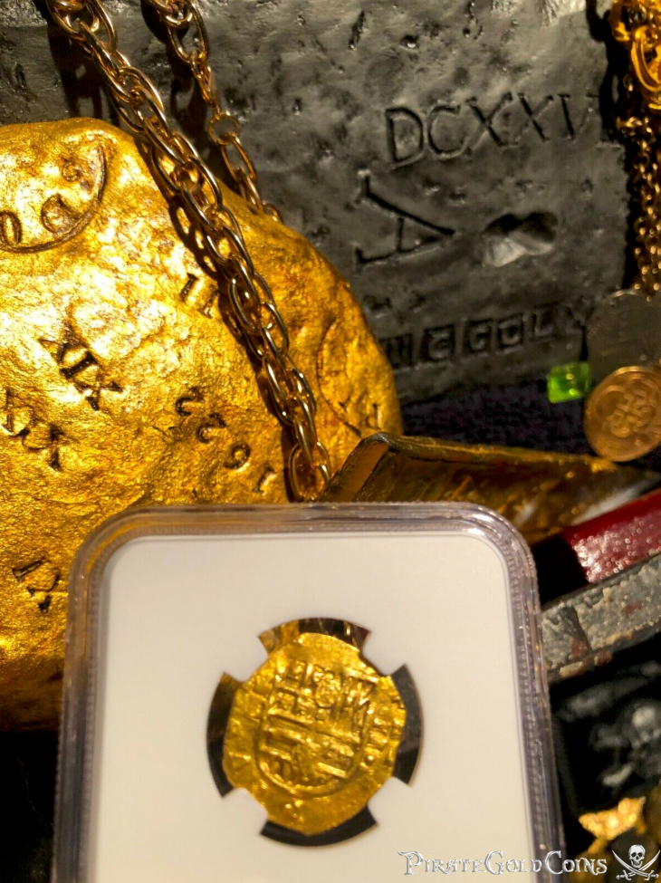 Spain 2 Escudos 1615 "Partially Dated" NGC 65 11