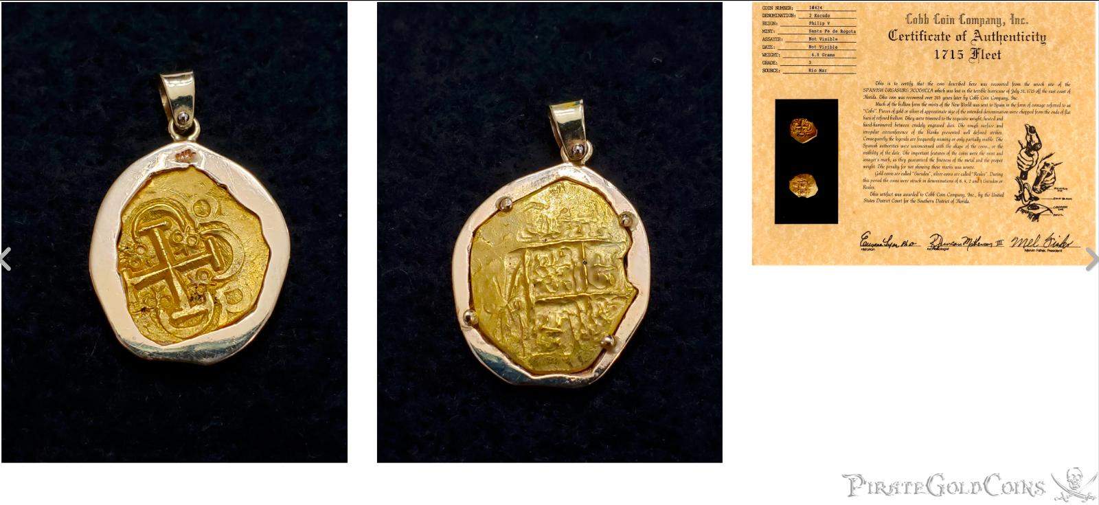 Colombia 2 Escudos 1694-13 "1715 Fleet Shipwreck" Pendant 4