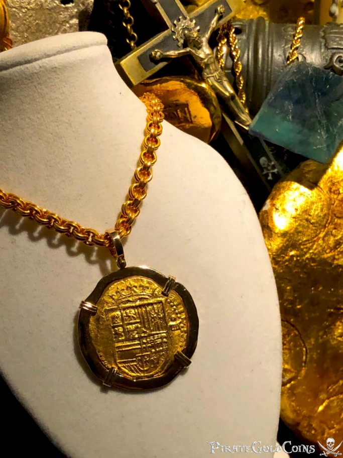 Spain 4 Escudos 1556-98 "Incredible Details!" Jewelry Treasure 4