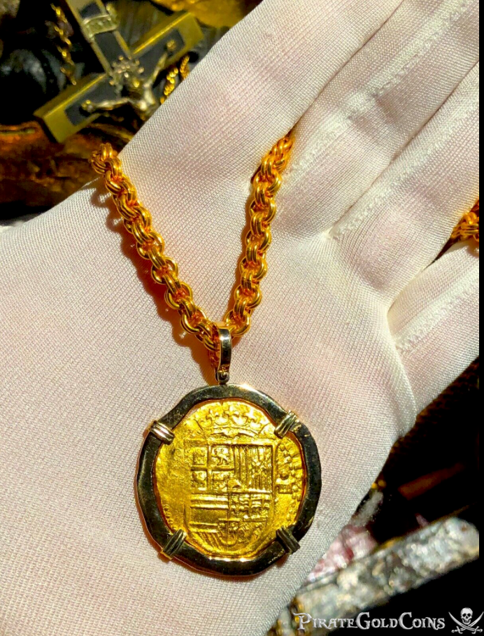 Spain 4 Escudos 1556-98 "Incredible Details!" Jewelry Treasure 7