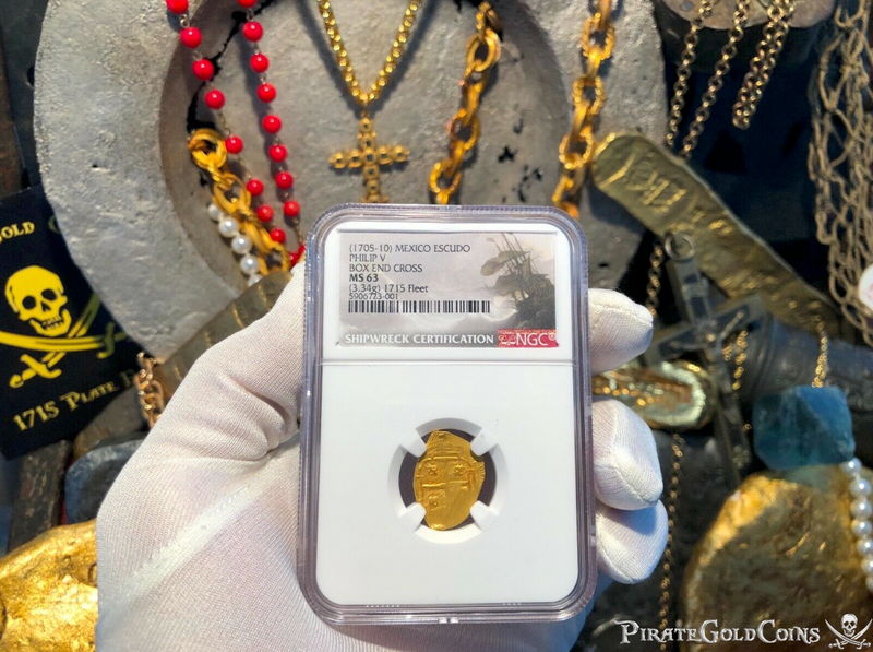 Mexico 1 Escudo 1705-10 "1715 Fleet Shipwreck" NGC 63